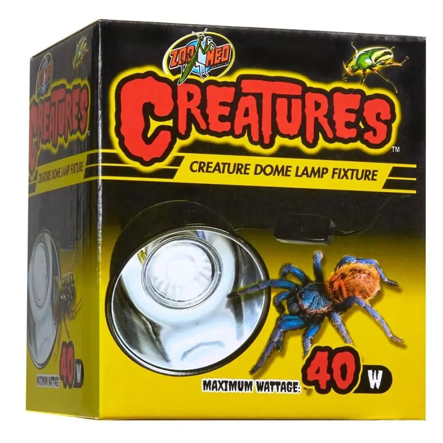 Zoo Med Creatures Dome Lamp Fixture Black 1ea Zoo Med