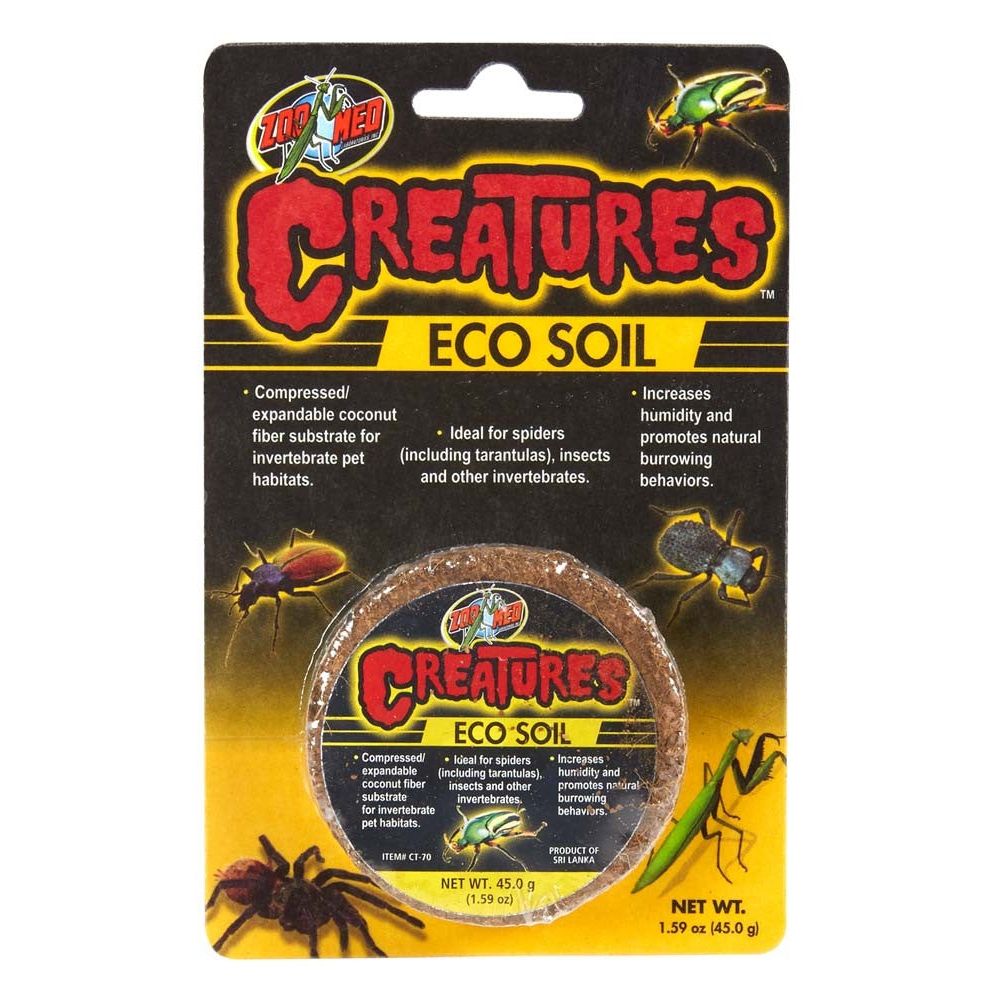 Zoo Med Creature Eco Soil Coconut Fiber Substrate Brown 1ea/45 g