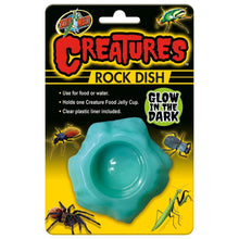 Zoo Med Creatures Rock Dish Glow in the Dark Light Blue 1ea/One Size
