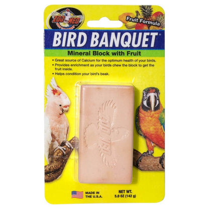 Zoo Med Bird Banquet Fruit Formula Mineral Block Pink 1ea/5 oz, LG