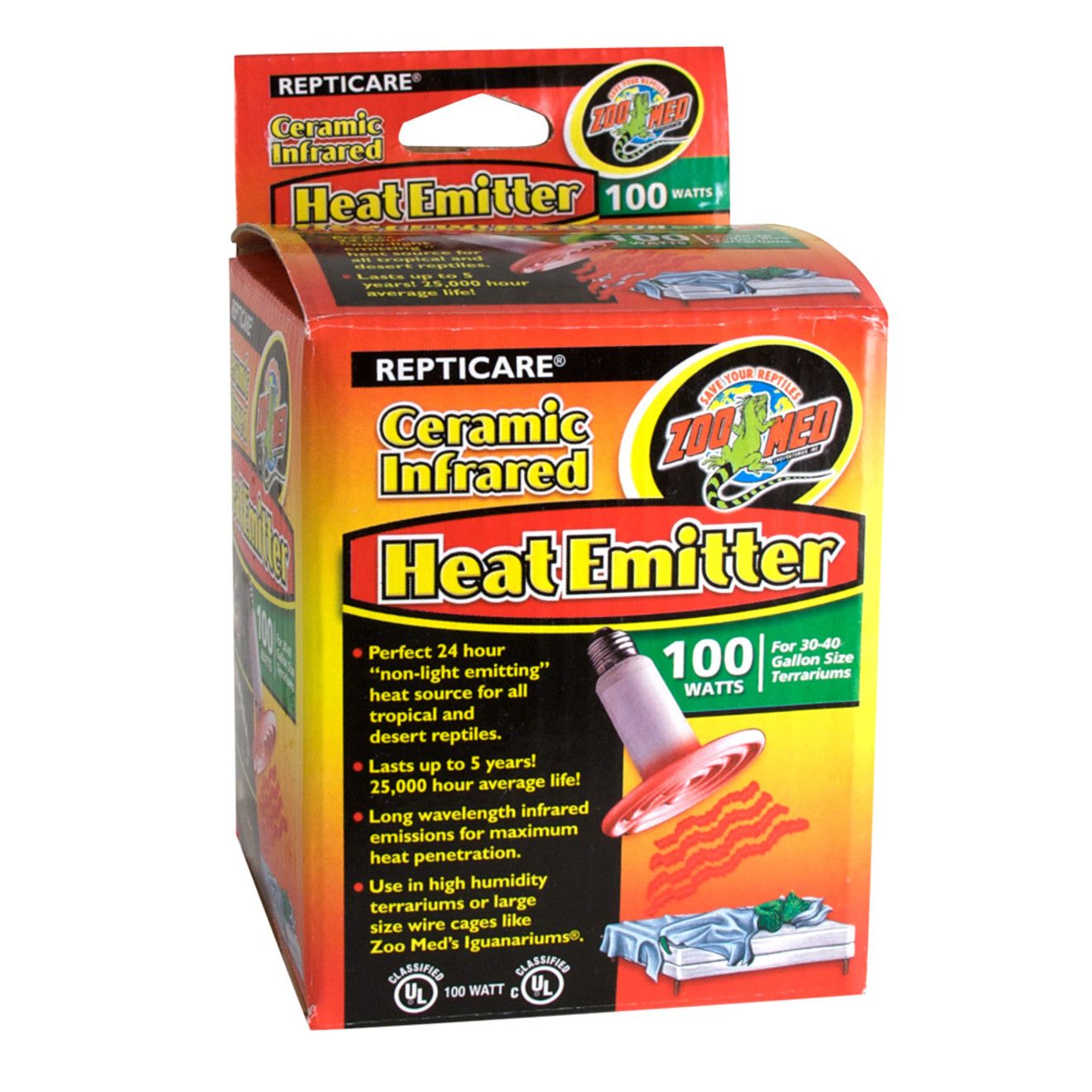 Zoo Med ReptiCare Ceramic Infrared Heat Emitter 1ea/100 W