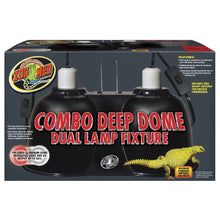 Zoo Med Combo Deep Dome Dual Lamp Fixture Black 1ea