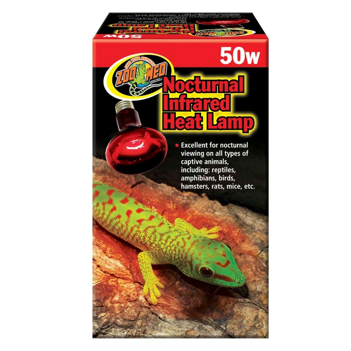 Zoo Med Nocturnal Infrared Heat Lamp 1ea/50 W