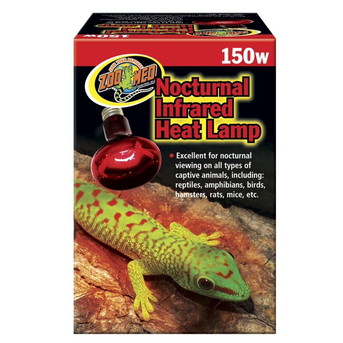Zoo Med Nocturnal Infrared Heat Lamp 1ea/150 W