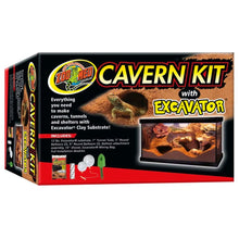 Zoo Med Cavern Kit with Excavator Clay Burrowing Substrate 1ea/12 lb