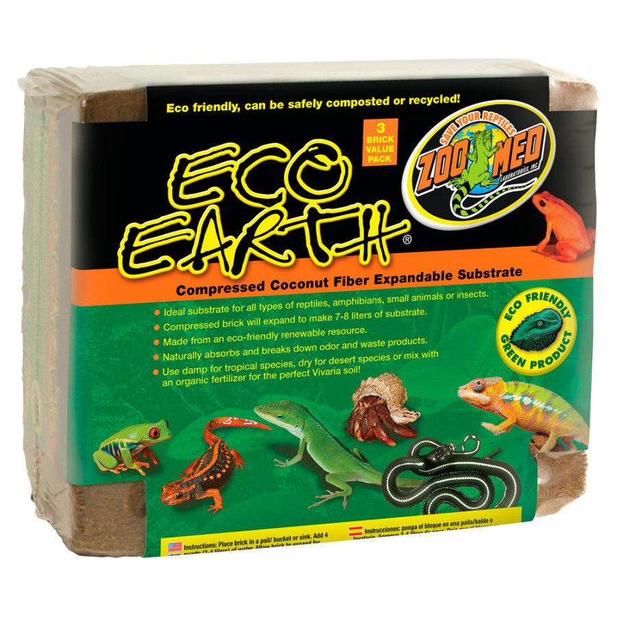 Earth Coconut Fiber Substrate Brown 1ea/3 pk