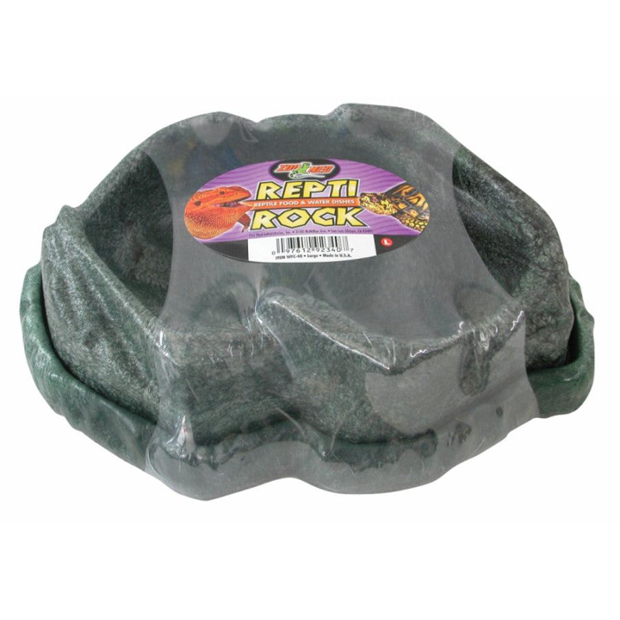 Zoo Med Combo Repti Rock Food and Water Dish Black 1ea/LG