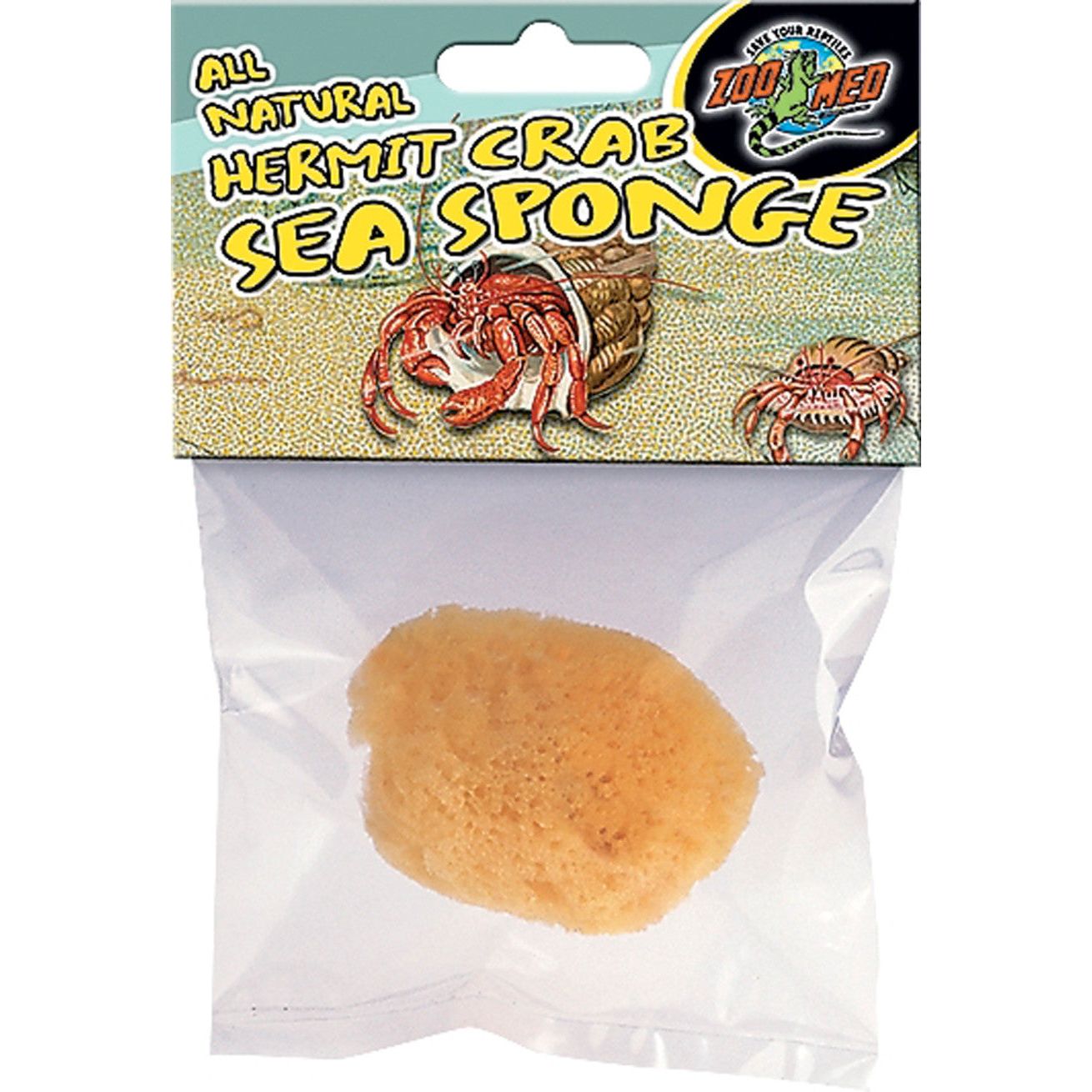 Zoo Med All Natural Hermit Crab Sea Sponge Yellow 1ea/1 ct