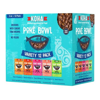 Koha Cat Grain Free Poke Bowl 3oz. Variety Pack (Case of 24) Koha