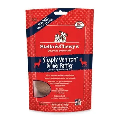 Stella And Chewys Freeze Dried Dog Food- Venison Dinner Patties 5.5 oz. Stella & Chewys