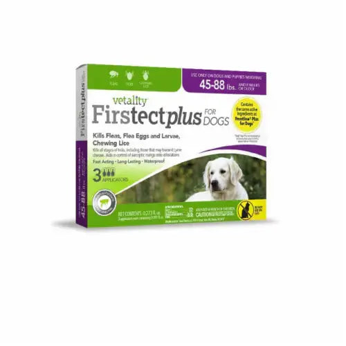 Vetality Firstect Plus Flea & Tick for Dogs 1ea/45-88 lb, 3 ct Vetality