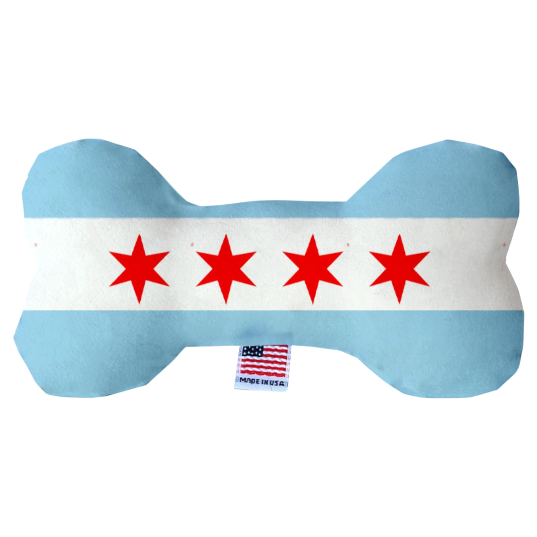 Chicago Plush Dog Bone Toy 8in