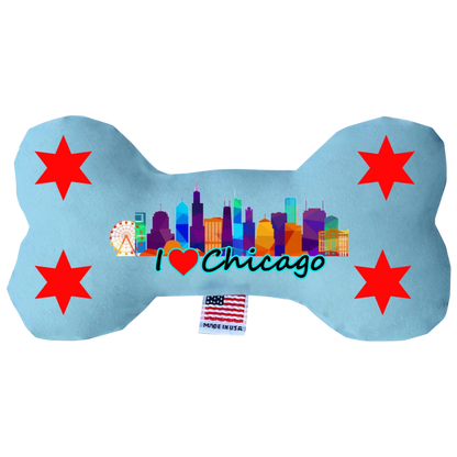 Chicago Plush Dog Bone Toy 8in