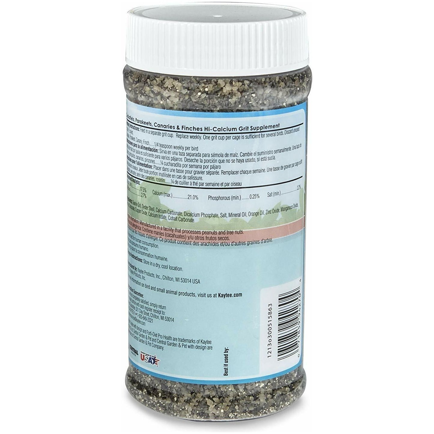 Kaytee Hi-Calcium Grit for Small Birds - Jar 1ea/21 oz