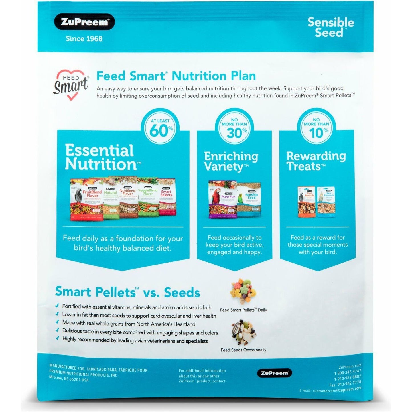 ZuPreem Sensible Seed Bird Food Small Birds 1ea/2 lb