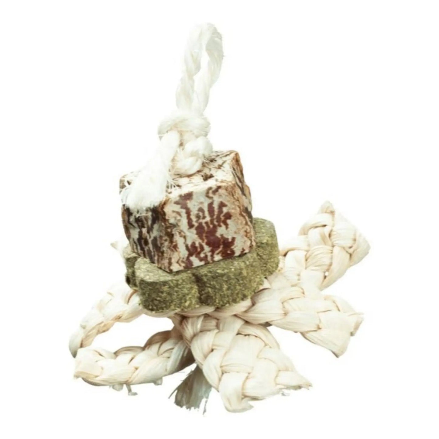 A &E Cages Nibbles Hollow Braided Hay Small Animal Chew 1ea-One Size A & E Cages