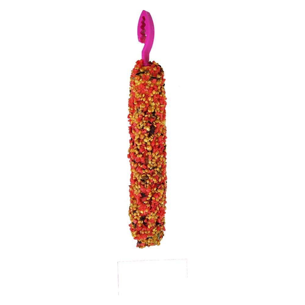 A and E Cages Smakers Snack Strawberry Treat Stick for Parakeets 3.17 oz 2 Count