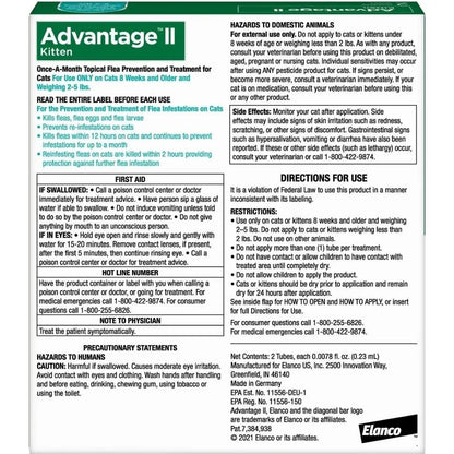 Advantage II Kitten Turquoise 2-Pack (3packs) Elanco