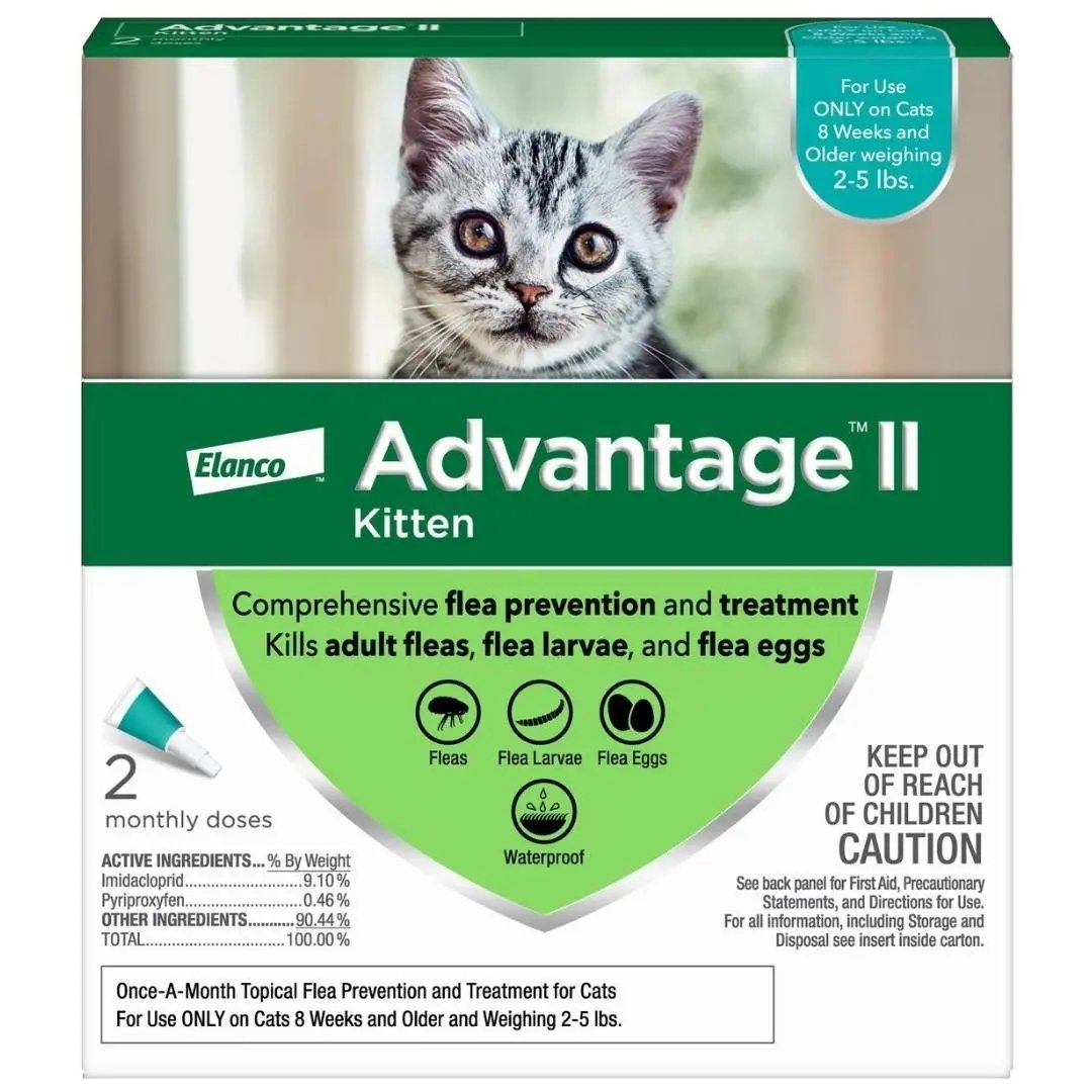 Advantage II Kitten Turquoise 2-Pack (3packs) Elanco