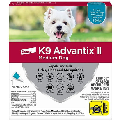 Advantage Ii Single Dose Medium Dog Teal Bayer