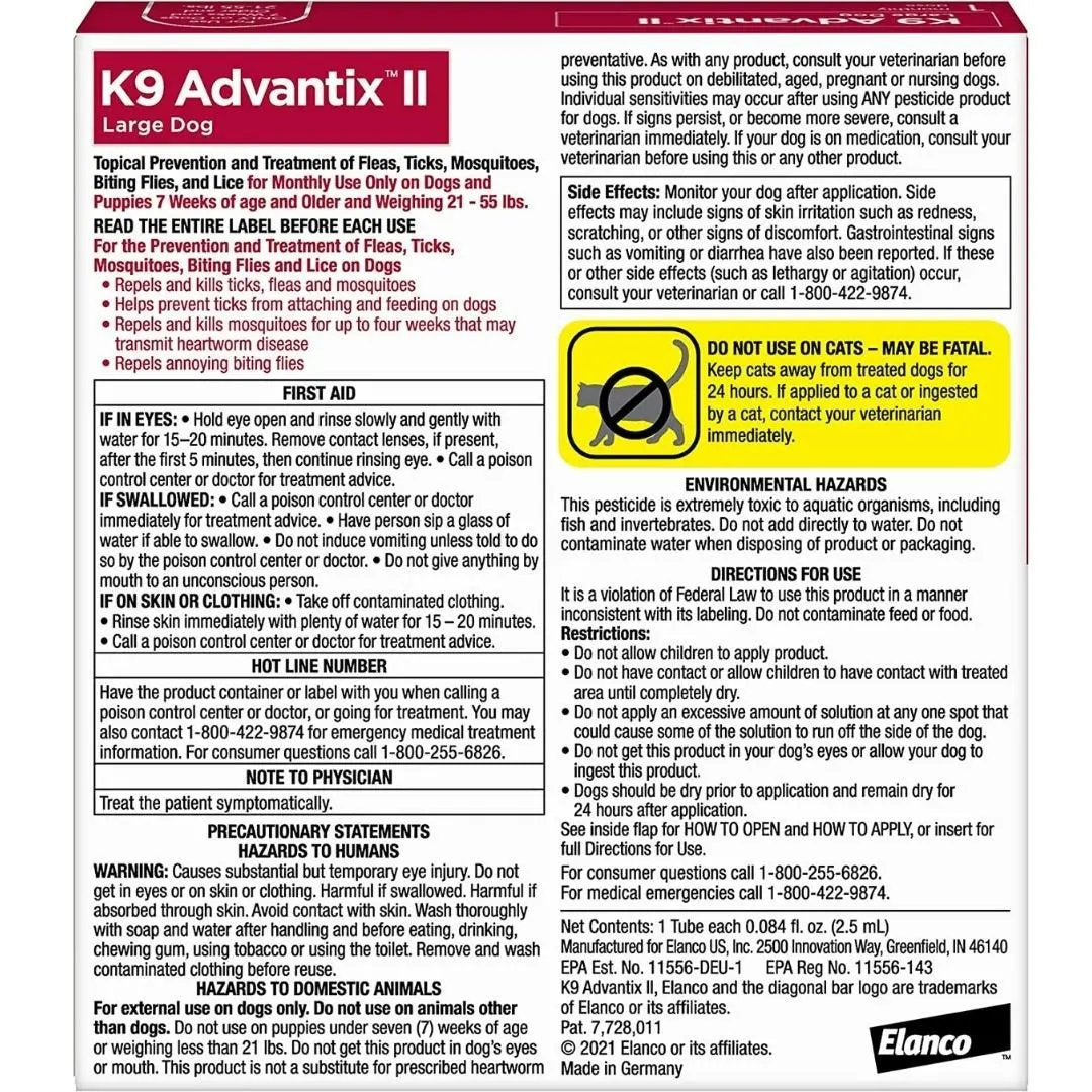 Advantage II Single Dose Large Dog Red Bayer