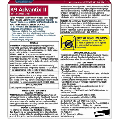 Advantage II Single Dose XLarge Dog Blue Bayer