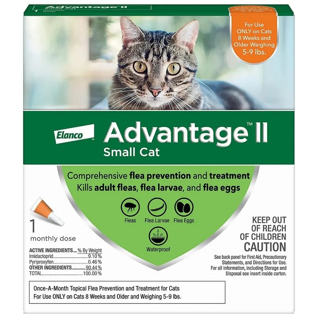Advantage II Small Cat Single Dose Orange Bayer