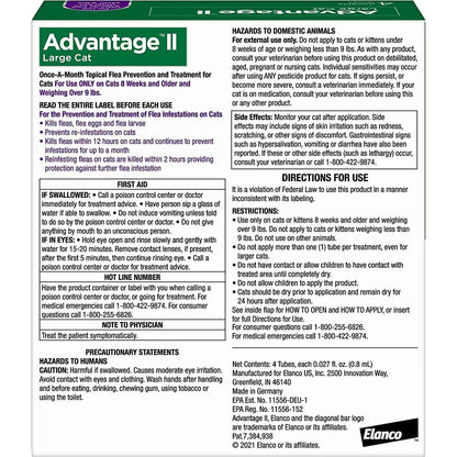 Advantage II Cat Large Purple 4-Pack Elanco