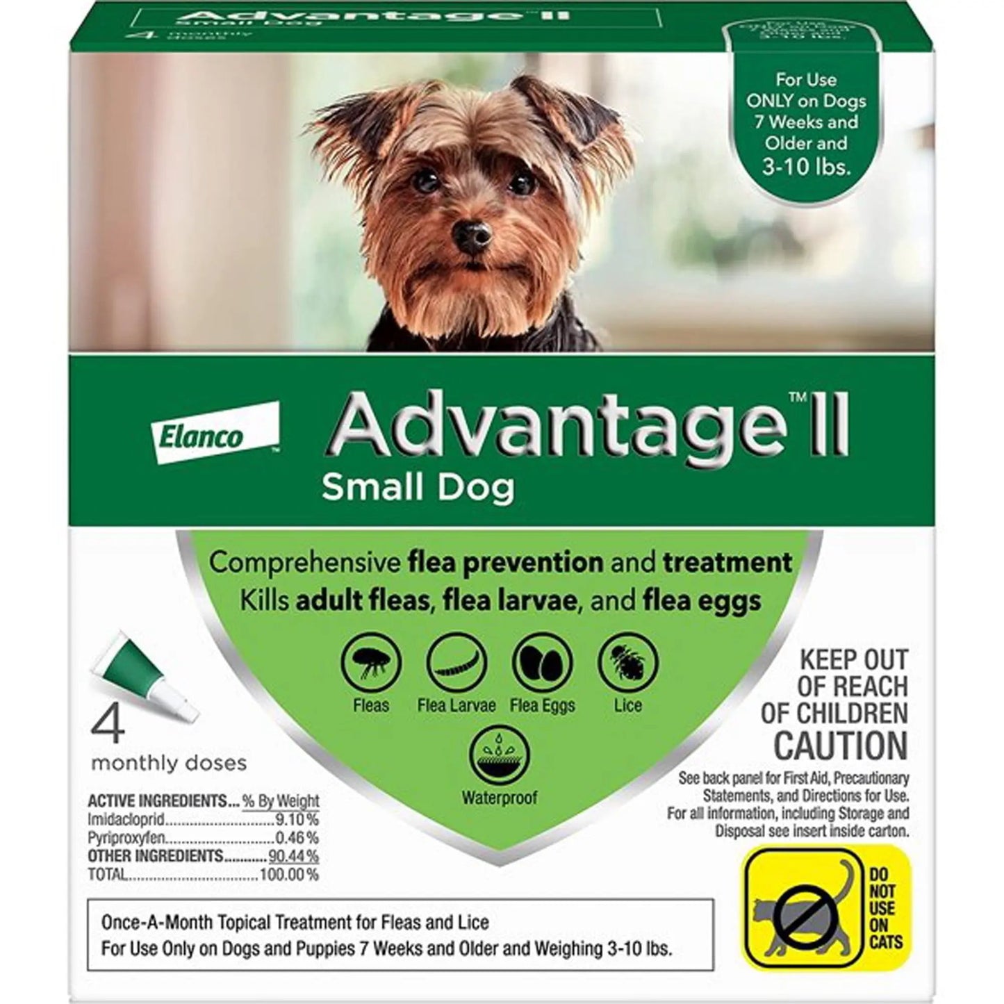 Advantage II Dog Small Green 4-Pack (3packs) Elanco