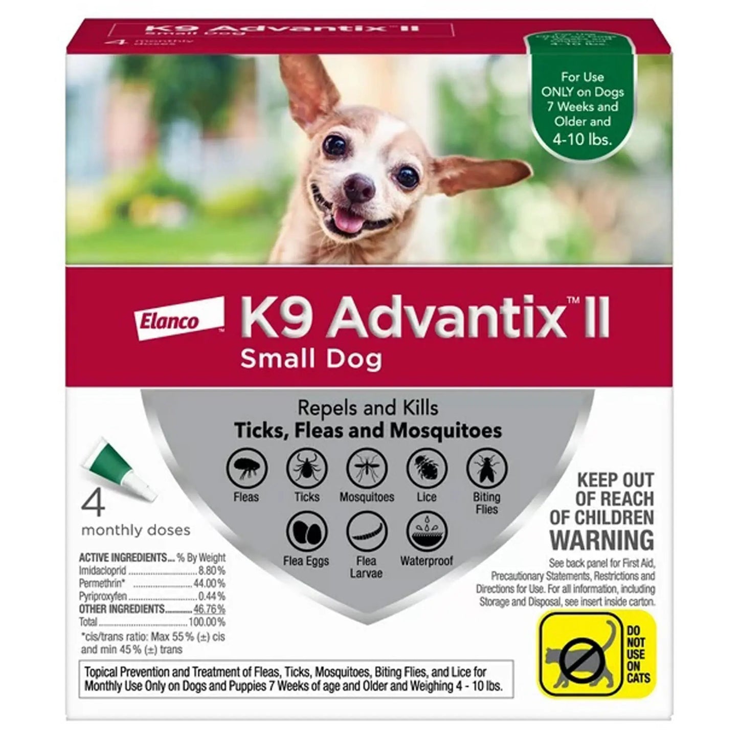 K9 Advantix Ii Dog Small Green 4-Pack Elanco