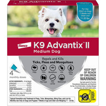 K9 Advantix Ii Dog Medium Teal 4-Pack Elanco