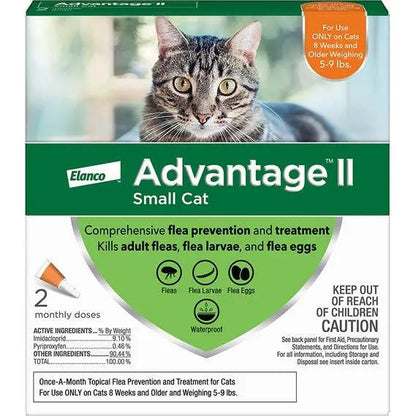 Advantage II Cat Small Orange 2-Pack (3packs) Elanco
