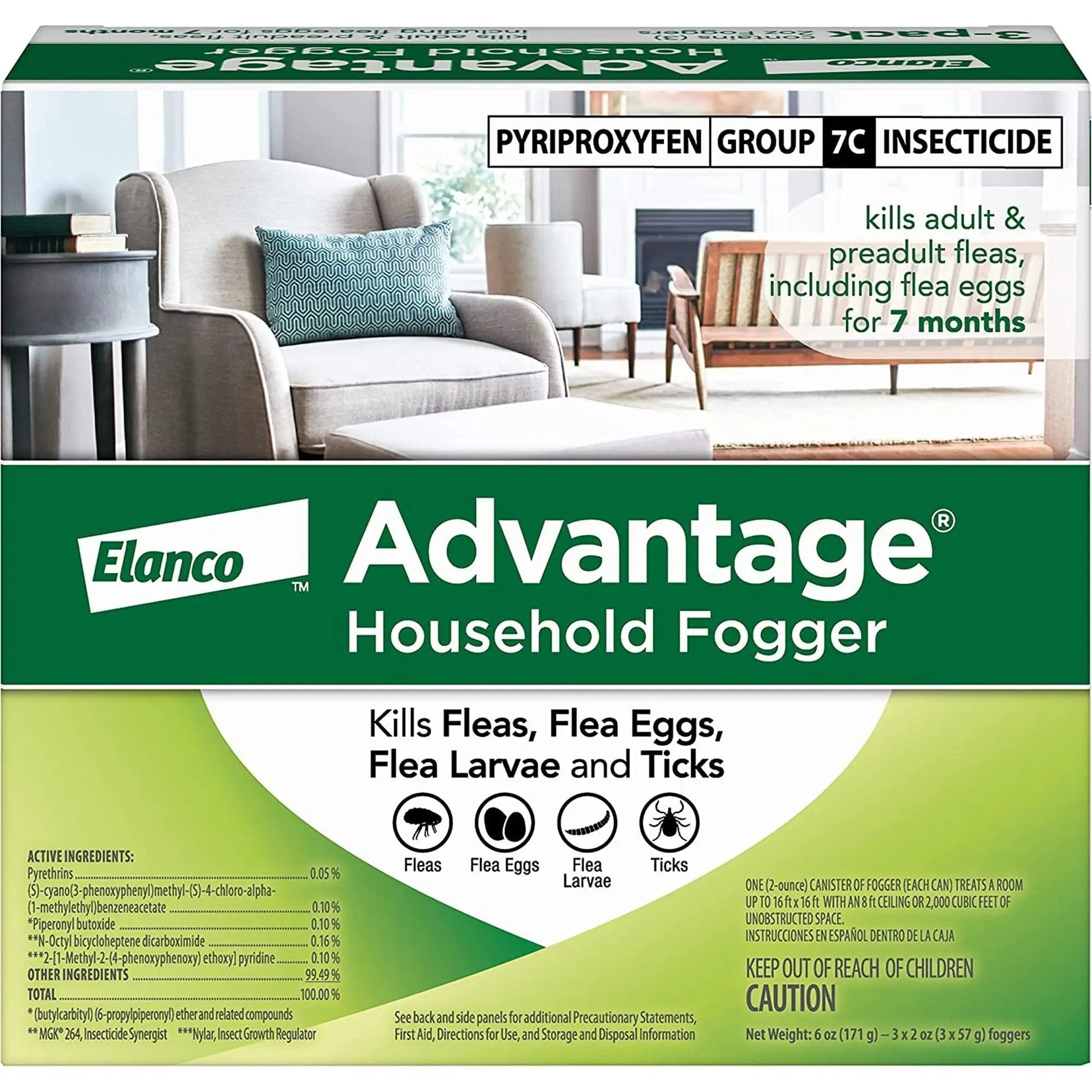Advantage Household Fogger (3X2oz.) (3packs) Elanco