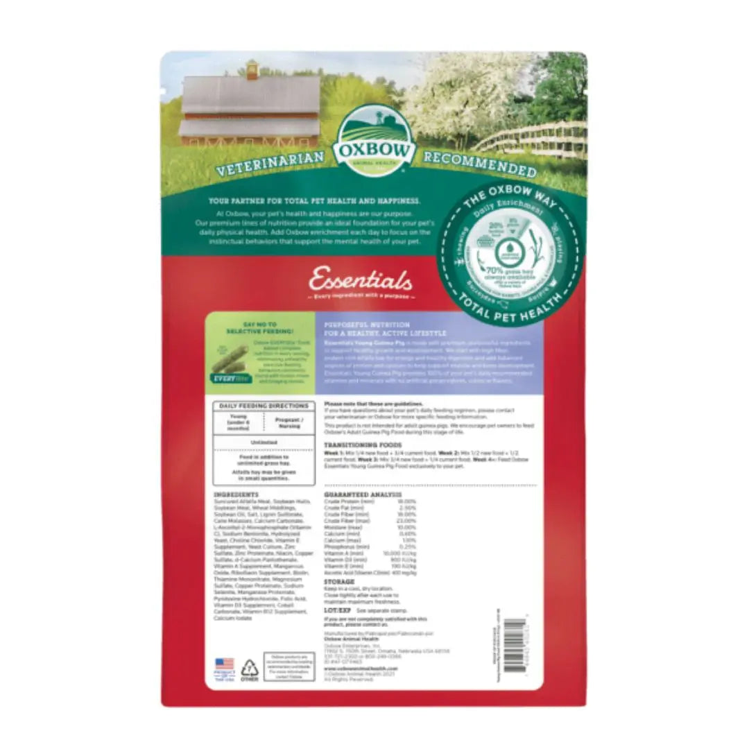 Oxbow Animal Health Essentials Young Guinea Pig Food 1ea/10 lb Oxbow