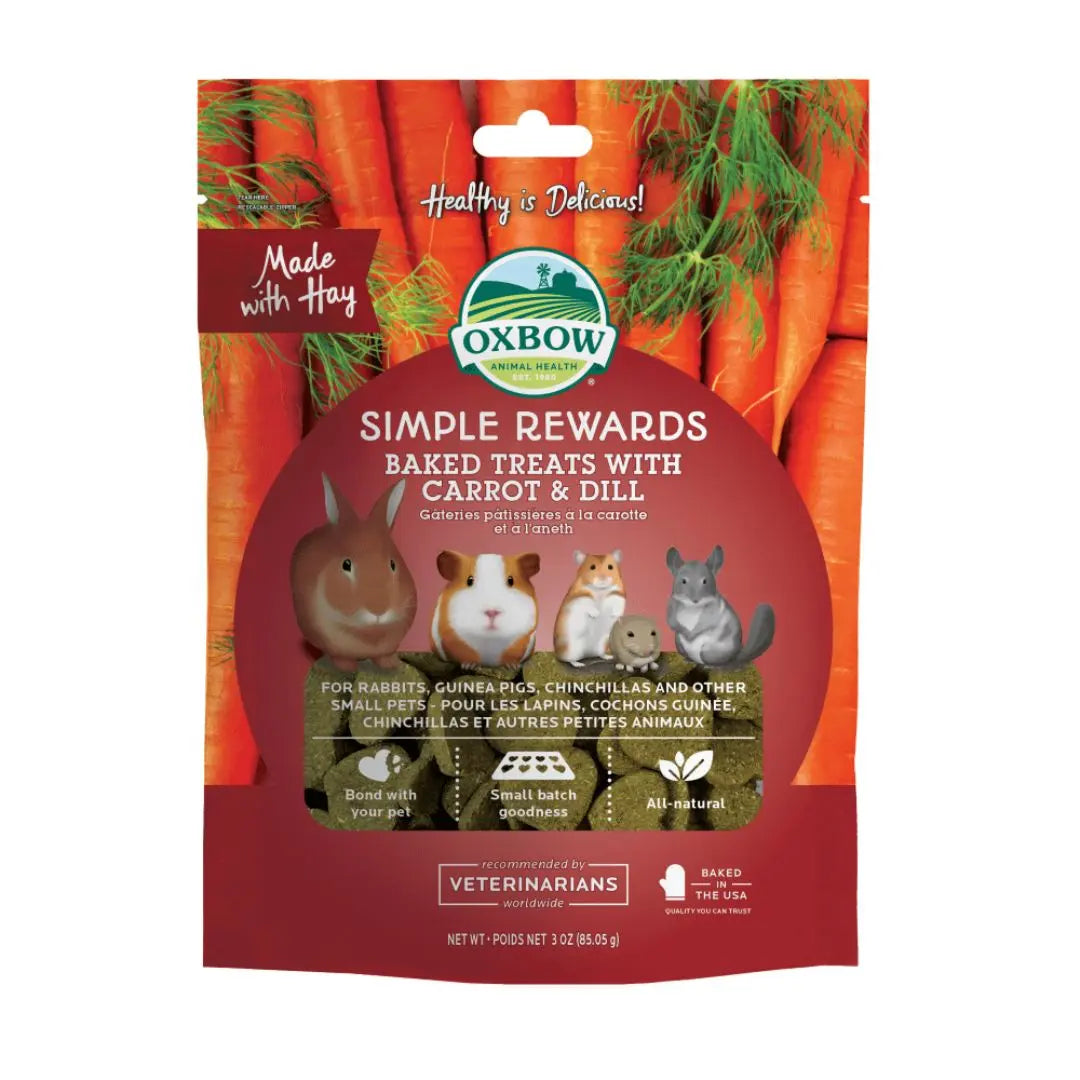Oxbow Animal Health Simple Rewards Baked Small Animal Treats w/Carrot & Dill 1ea/3 oz Oxbow