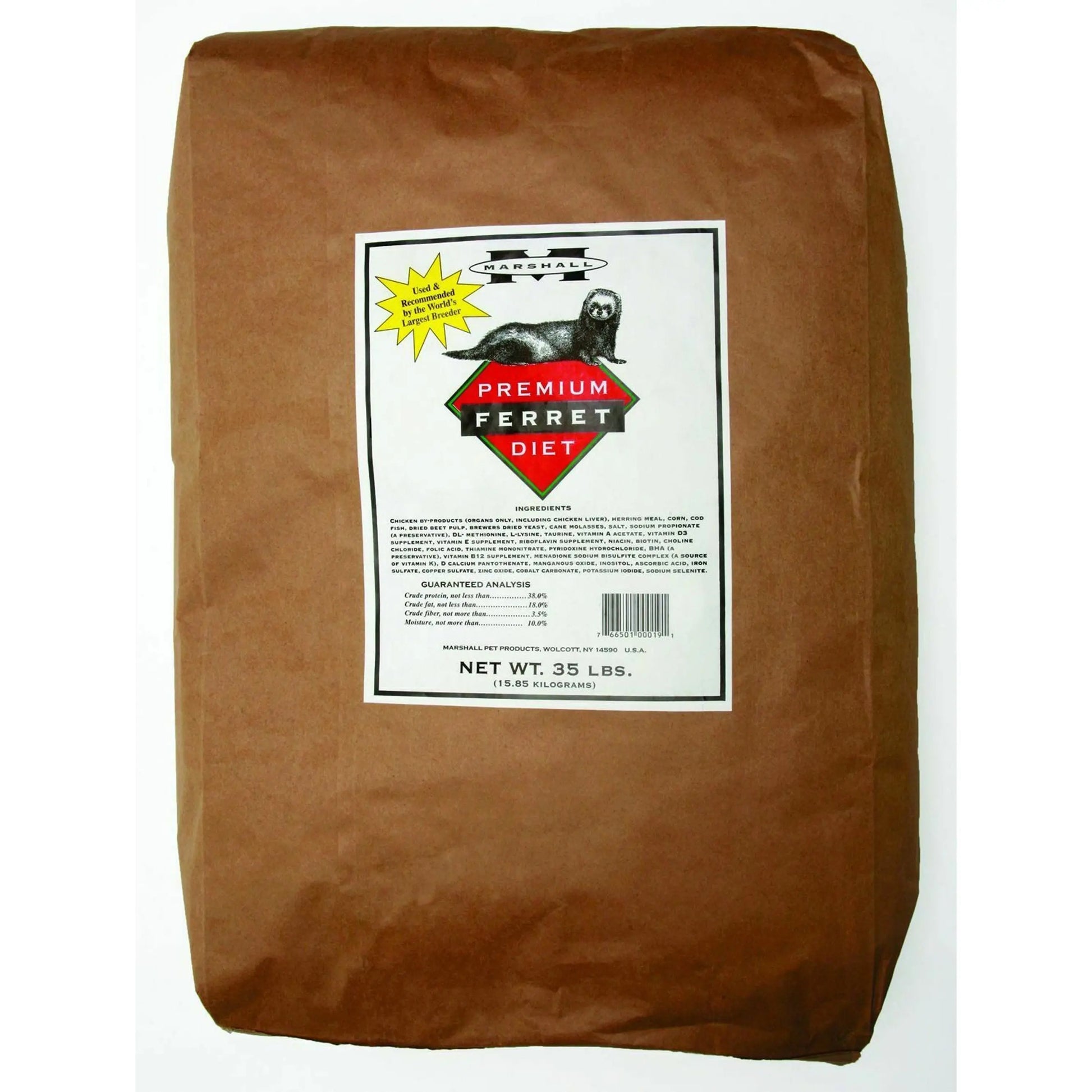 Marshall Pet Products Premium Ferret Diet Dry Food 1ea/35 lb Marshall Pet Products