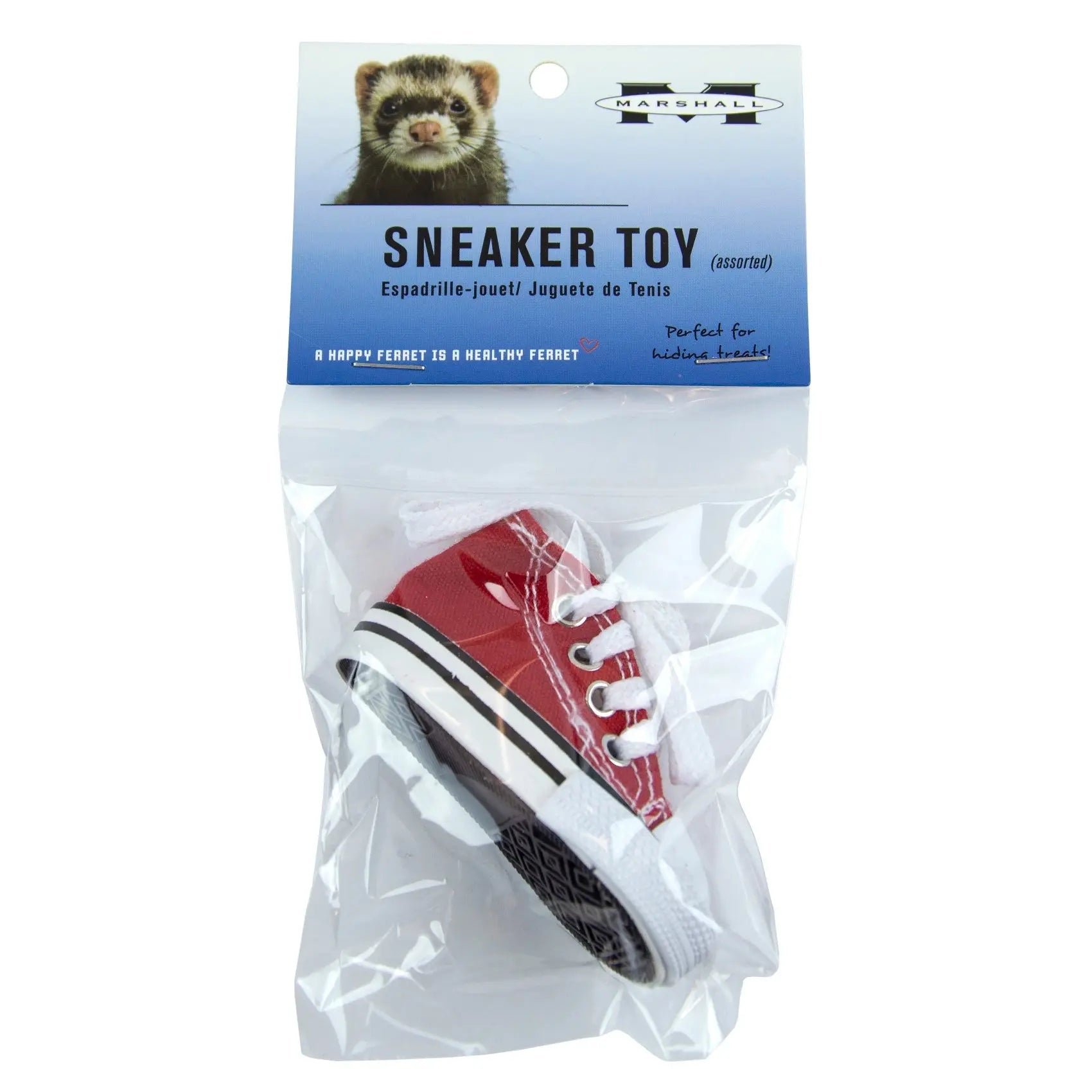 Marshall Pet Products Sneaker Ferret Toy Red 1ea Marshall Pet Products