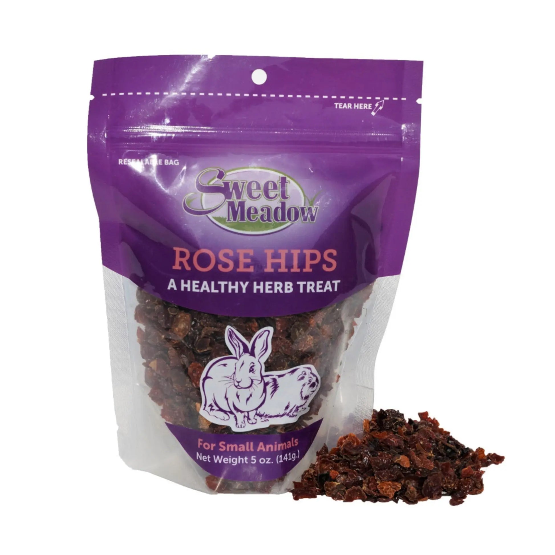 Sweet Meadow Farm Rose Hips Healthy Herb Small Animal Treat 1ea/5oz. Sweet Meadow Farms