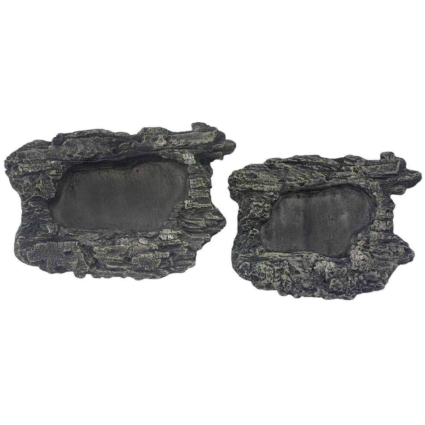 Komodo Habitat Rock Bowl Black/Tan 1ea/LG