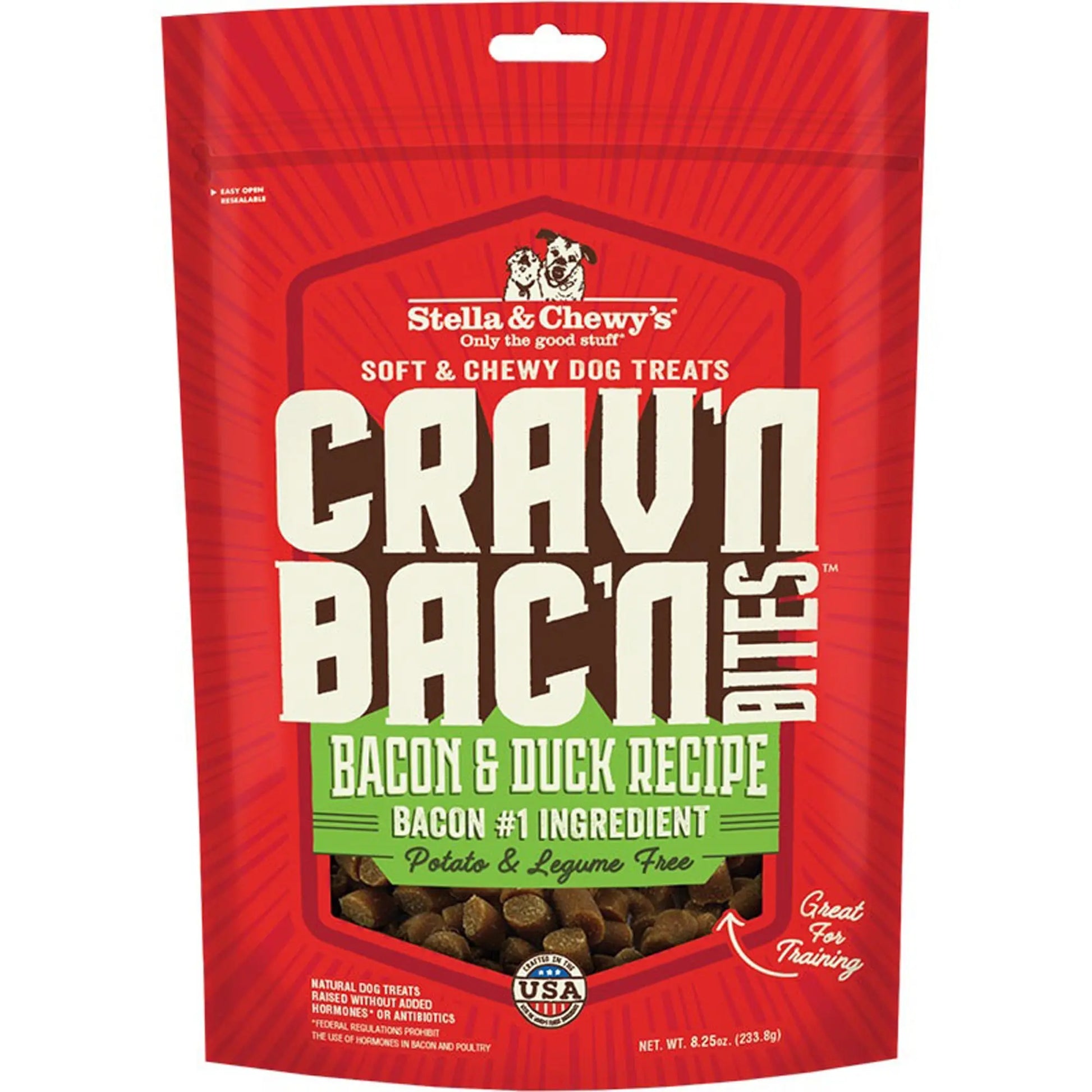 Stella and Chewys Dog Cravn Bacon Bites Duck 8.25oz. Stella & Chewys