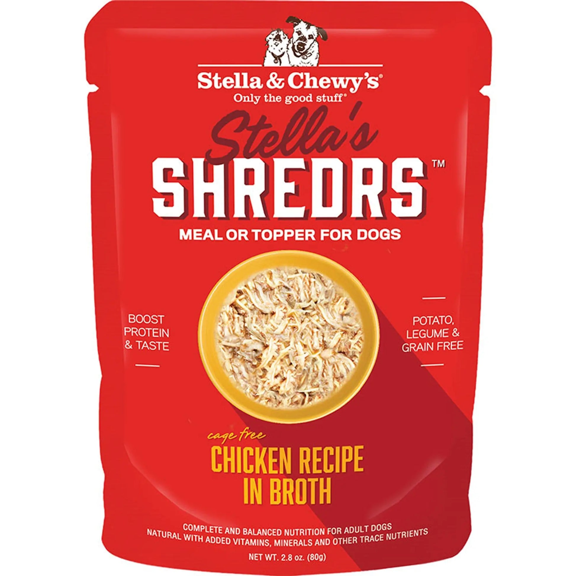 Stella and Chewys Dog Shredrs Chicken 2.8oz. (Case of 24) Stella & Chewys