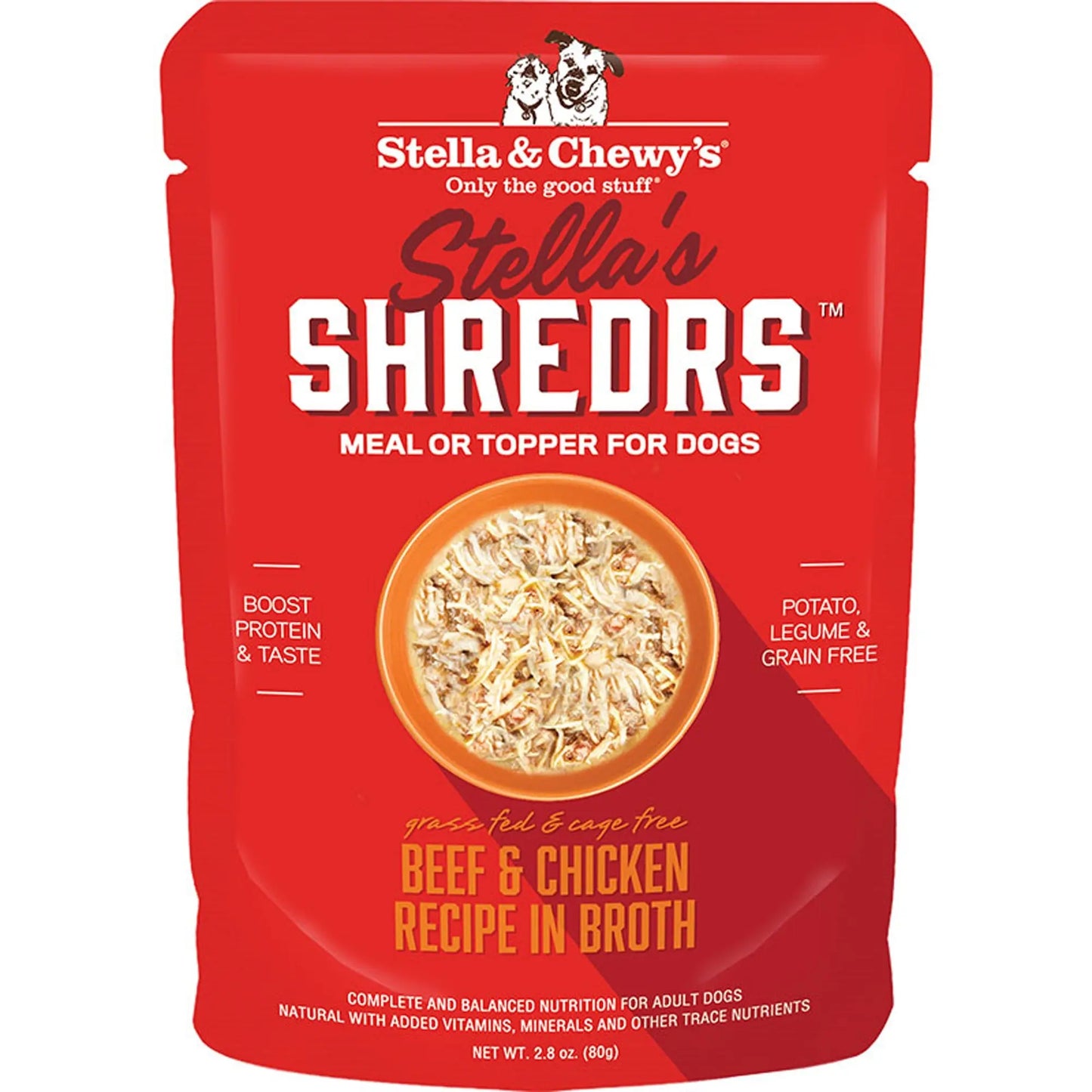Stella and Chewys Dog Shredrs Beef And Chicken 2.8oz. (Case of 24) Stella & Chewys