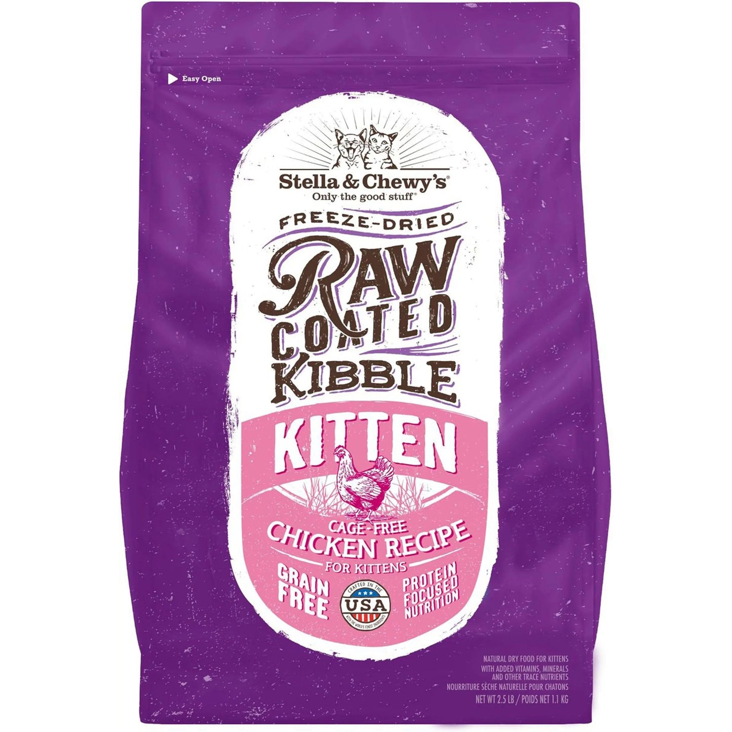 Stella and Chewys Cat Raw Coated Kitten Cage Free Chicken 2.5Lb** Stella & Chewys