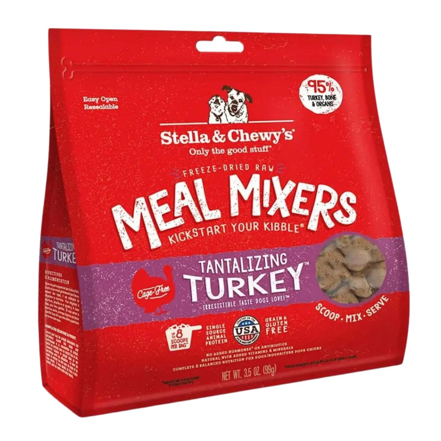 Stella and Chewys Dog Freeze-Dried Tantalizing Turkey Meal Mixers 35oz. Stella & Chewys