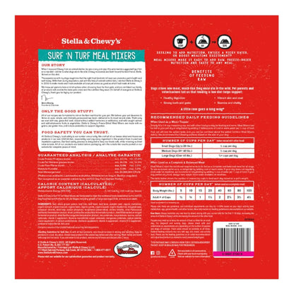 Stella and Chewys Dog Freeze-Dried Mixer Surf and Turf 8oz. Stella & Chewys