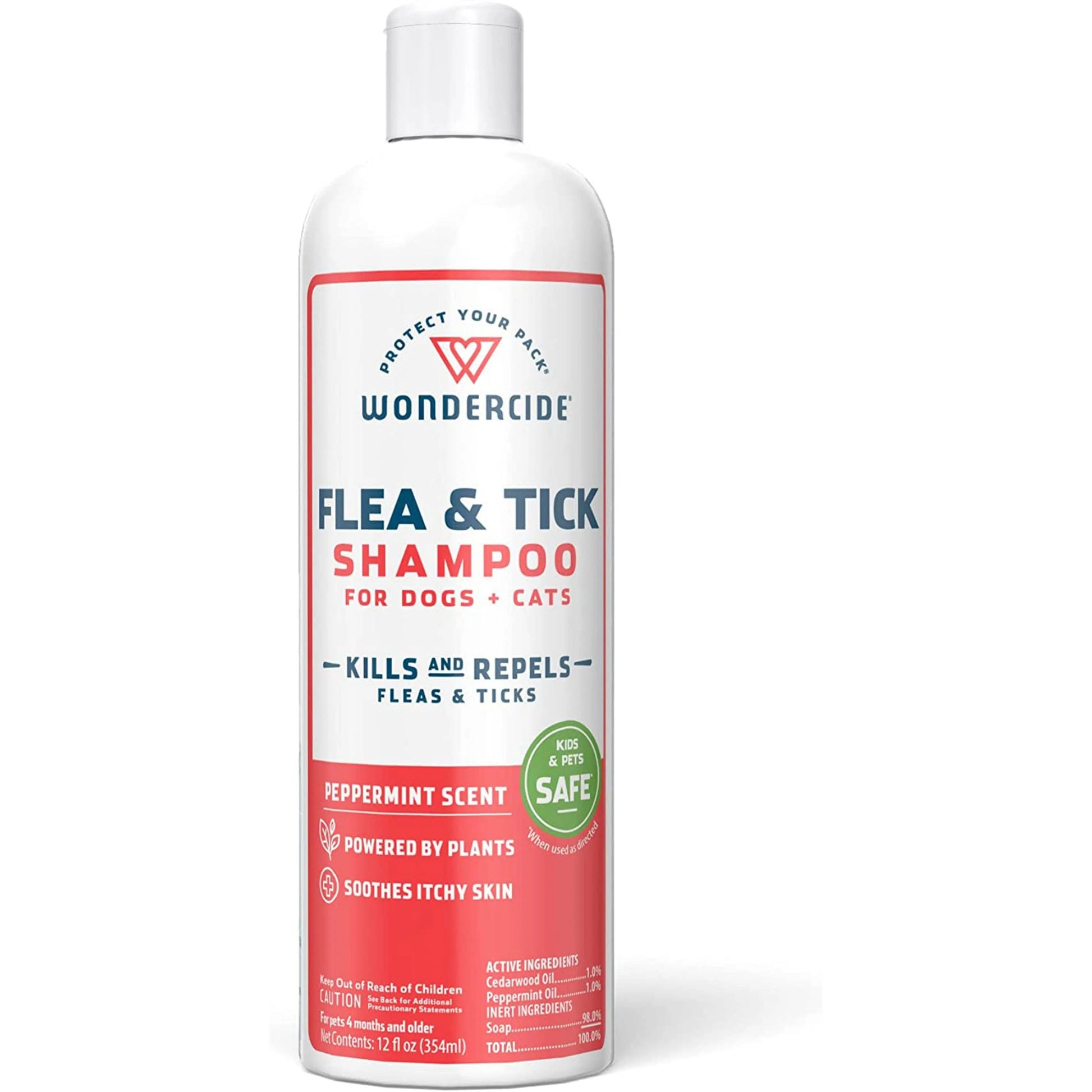 Wondercide Flea And Tick Shampoo For Dogs   Cats-12oz. Liquid Shampoo-Peppermint Wondercide