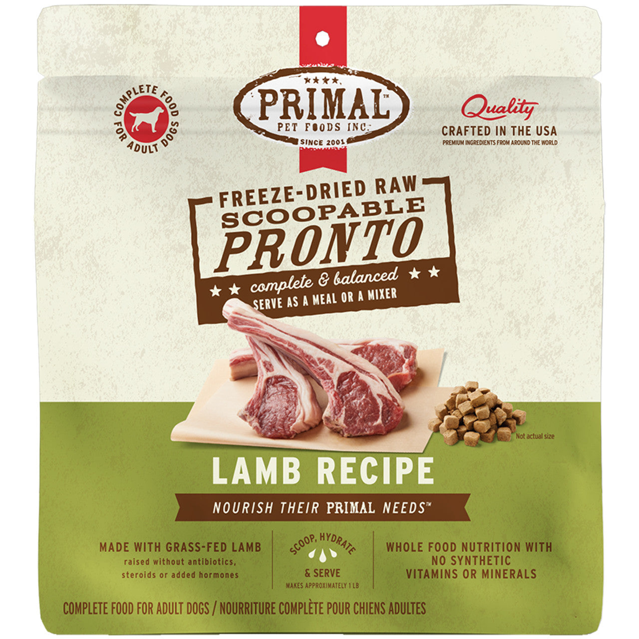 Primal Dog Freeze-Dried Pronto Lamb 7oz. Primal Pet Food