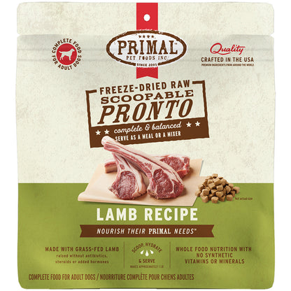 Primal Dog Freeze-Dried Pronto Lamb 7oz. Primal Pet Food