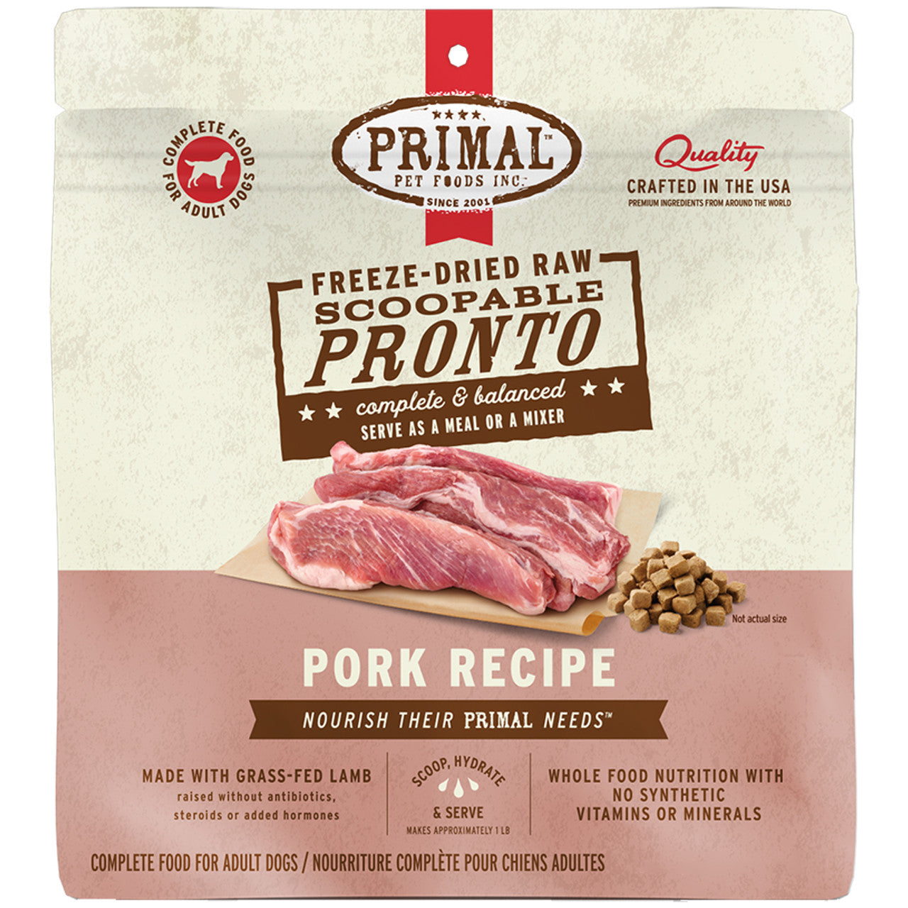 Primal Dog Freeze-Dried Pronto Pork 7oz.. Primal Pet Food