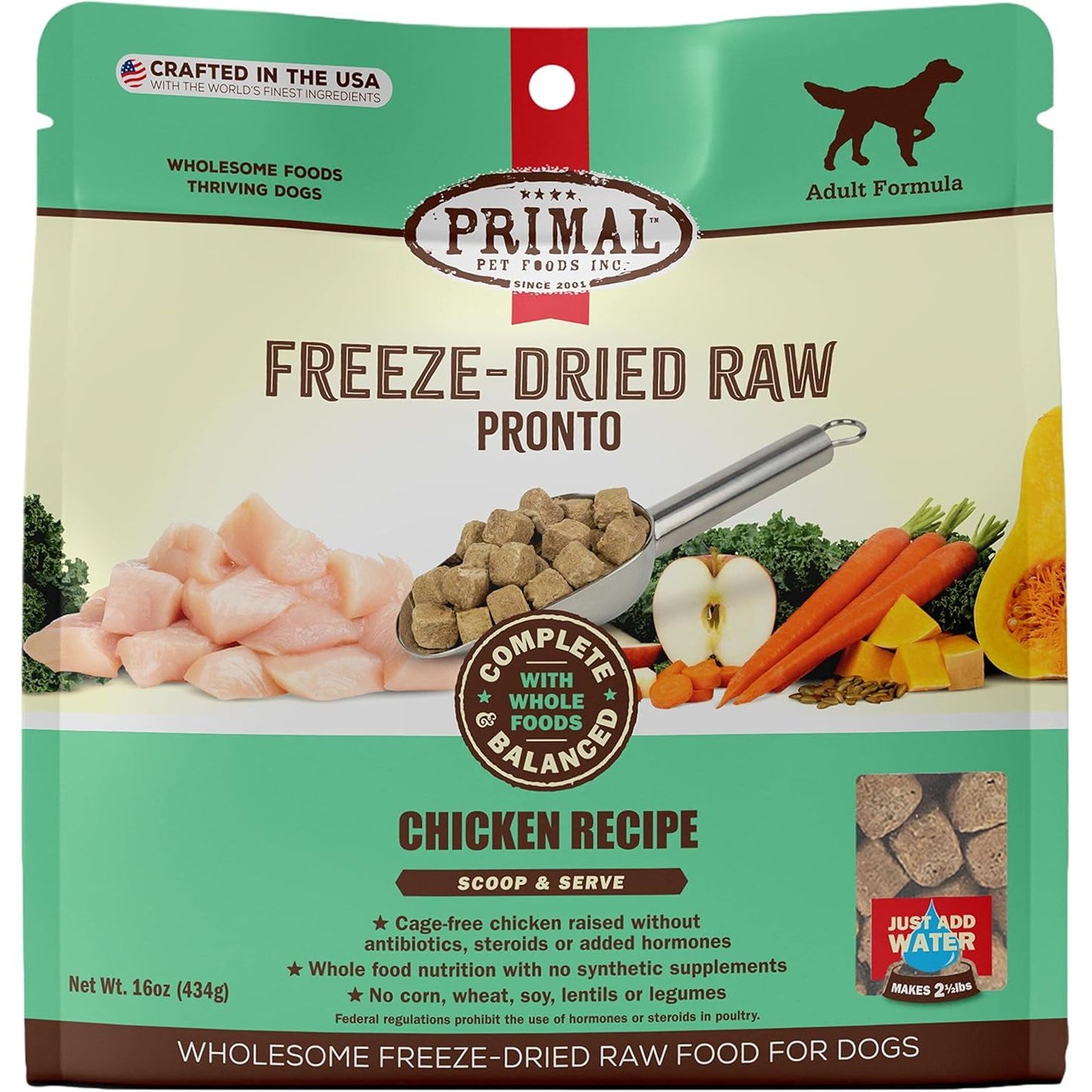 Primal Dog Freeze-Dried Pronto Chicken 16oz. Primal Pet Food